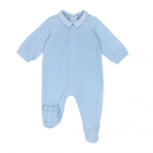 Macacão Infantil Masculino Urso Azul Bebê  6 Meses