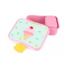 Kit Lanche Infantil Com Divisória Sorvete Skip Hop Rosa