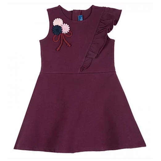 Vestido Infantil Flores Vermelho 5 Anos Chicco