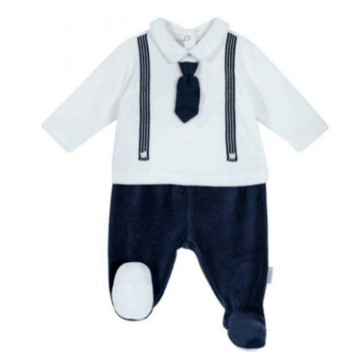 Conjunto Infantil 2 Peças Com Gravata Removível Masculino 12 Meses Chicco