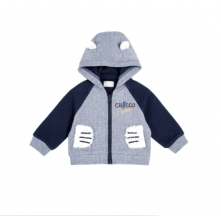 Blusa De Frio Infantil Capuz Orelhinha Cinza 9 Meses Chicco