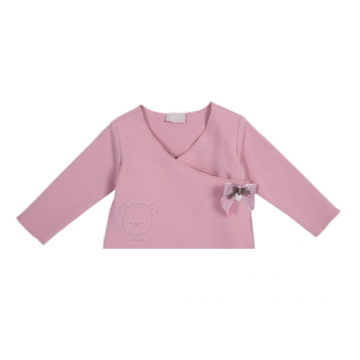 Blusa Infantil Manga Comprida Rosa 6 Meses Chicco