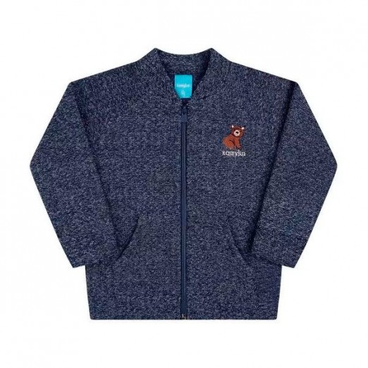 Jaqueta Infantil 02 Anos Azul marinho  Tweed Kamylus