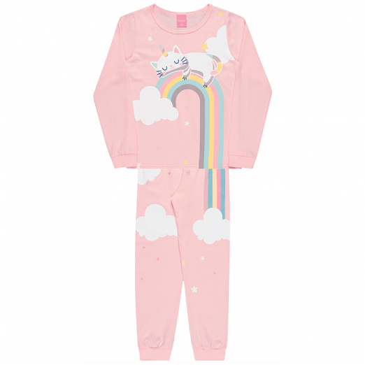 Conjunto Pijama Infantil Feminino Cor Angel 3 Anos Kamylus