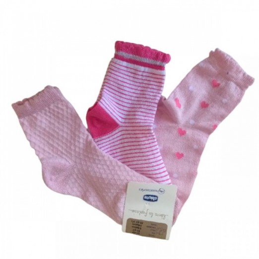 Kit Meias Infantil Feminina 3 A 4 Anos Chicco