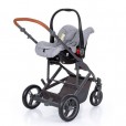 Carrinho Para Bebê Abc Design Como 4 Trio System Acompanha Moisés Carry Cot E Bebê Conforto Risus Desde o Nascimento Até 22 kg Woven Grey