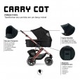 Carrinho Para Bebê Abc Design Como 4 Trio System Acompanha Moisés Carry Cot E Bebê Conforto Risus Desde o Nascimento Até 22 kg Woven Grey