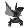 Carrinho De Bebê Abc Design Ping Two Storm Compacto 22kg e Bebê Conforto Tulip Preto