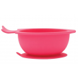 Pratinho infantil bowl de silicone rosa buba