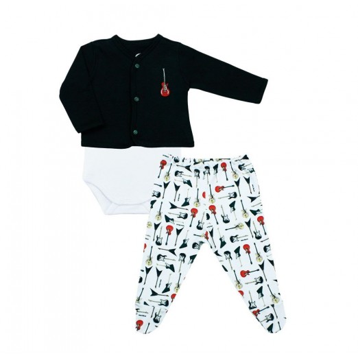 Conjunto Masculino body regata c/casaco e Calça (mijão) Azul Marinho Rock  P Mini Bear