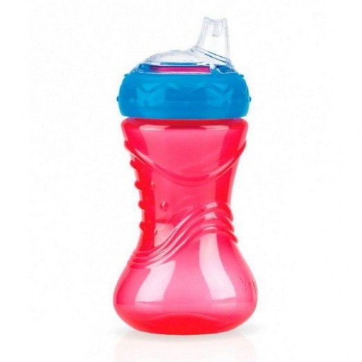 Copo Infantil De Transição Com Bico De Silicone Vermelho 300ml