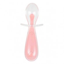 Colher De Silicone Infantil Com Travas De Segurança Rosa Buba 