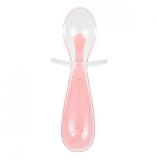 Colher De Silicone Infantil Com Travas De Segurança Rosa Buba