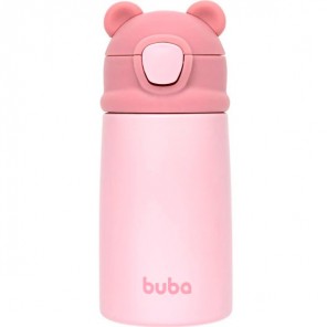 Garrafa Térmica Infantil Urso Rosa Buba