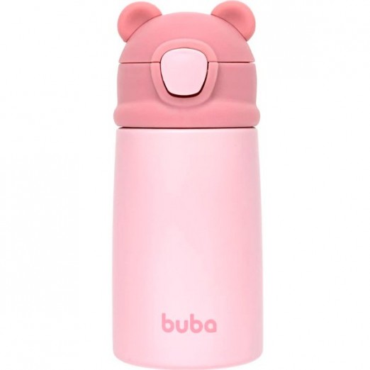 Garrafa Térmica Infantil Ursinho Rosa Buba