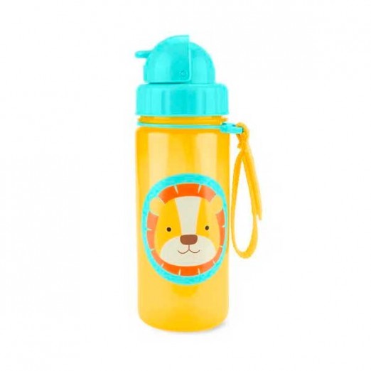 Garrafa Infantil Flip Zoo Amarela Leão Skip Hop 385Ml