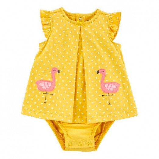 Romper Infantil Menina 0 a 3 Meses Flamingo Importado