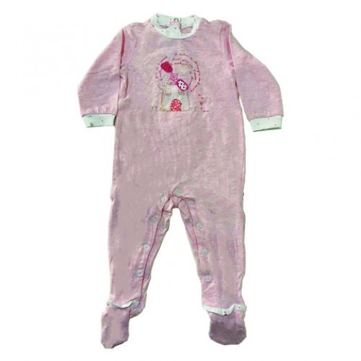 Macacão Longo Para Bebê Feminino Rosa 12 Meses Chicco