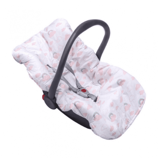 Capa para bebê conforto acolchoada papi baby dupla face 92cm x 55cm  feminino