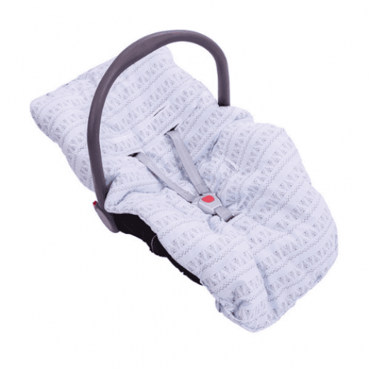 Capa para bebê conforto acolchoada papi baby dupla face 92cm x 55cm masculino