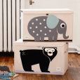 Organizador Para Quarto Retangular Elefante 61cm x 37cm x 38cm 3 Sprouts