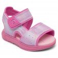 Sandália Infantil Feminina Rosa Glitter Velcro Fase 2 Tam 17 Pimpolho