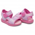 Sandália Infantil Feminina Rosa Glitter Velcro Fase 2 Tam 19 Pimpolho