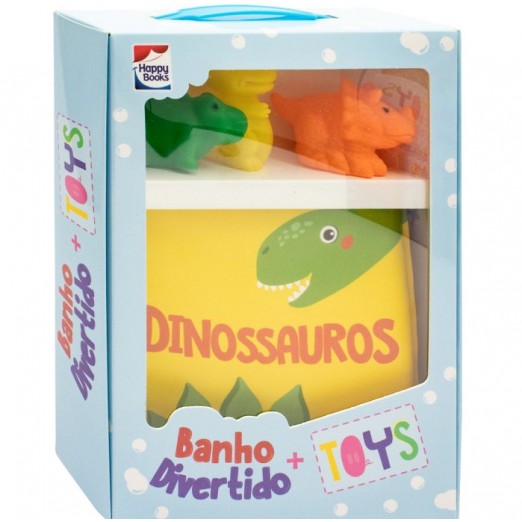 Livro Banho Divertido + Toys Dinossauro +0m Happy Books