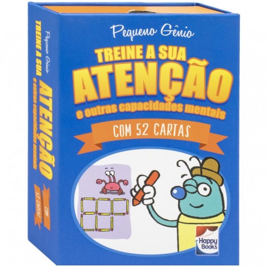 Pequeno Gênio Treine A Sua Atenção E Outras Capacidades Mentais C/52 Cartas +6 Anos Happy Books