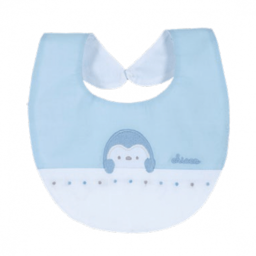 Babador Infantil Azul Chicco 6M+ Com Botão