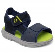 Sandália Masculina Infantil Marinho Velcro Fase 3 Tam 27 Pimpolho