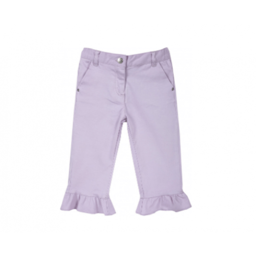 Calça Para Menina Lilás Com Bolso E Babado 5 Anos Chicco