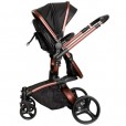 Carrinho Para Bebê Travel System Vulkan Preto Acopla O Bebê Conforto Cocoon Galzerano