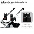 Adaptador  Abc Design Tulip Adapta Aos Carrinhos Salsa 4, Salsa 3 Zoom E Como 4 Preto