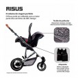 Carrinho De Bebê Abc Design Como 4 Trio System Acompanha Moisés Carry Cot E Bebê Conforto Risus Desde o Nascimento Até 22 kg Diamante Asphalt