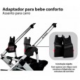 Adaptador Abc Design  Para Bebê Conforto Risus Adapta Aos Carrinhos Como, Merano, Zoom E Salsa Preto