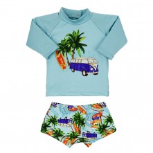 Conjunto Surf Manga Longa Linha Beach Wear Tam P Growup