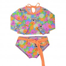 Conjunto Manga Longa Colorido  Linha Beach Wear Tam P Growup