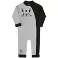 Macacão Moletom Infantil G Gorgurão Off White Kamylus