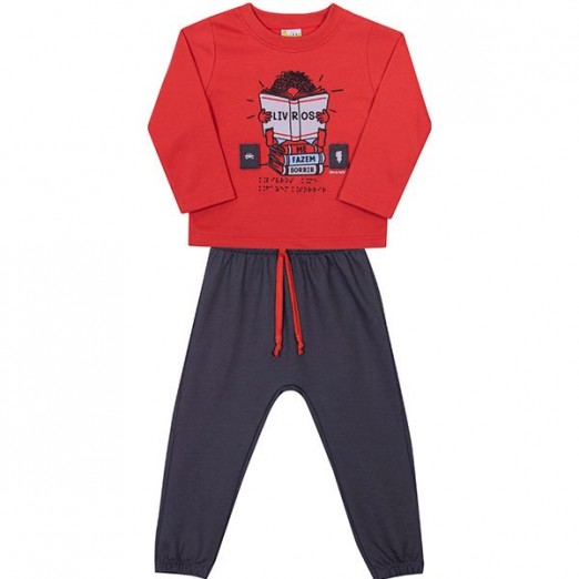 Conjunto Casaco e Calça Masculino Infantil 10 Anos Nini Bambini