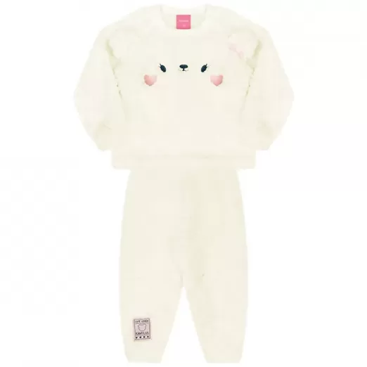 Conjunto Infantil Sherpa P Off White Kamylus