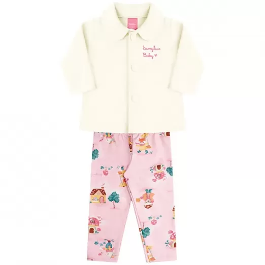 Conjunto Infantil Soft e Microthermo G Off White Kamylus