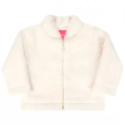 Jaqueta Infantil Agata 3 Anos Off White com ziper Kamylus