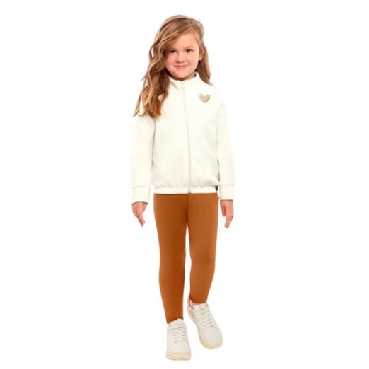 Conjunto Infantil Soft e Molecotton 08 Anos Off White Kamylus