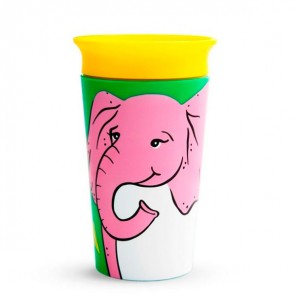 Copo 360° Infantil de Treinamento Grande Wild Elefante 266ml Munchkin