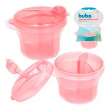 Pote Para Armazenar Leite em Pó Rosa Buba 