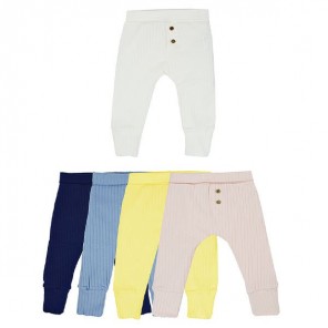 Calça Infantil Unissex Canelado Creme Grow Up 9M