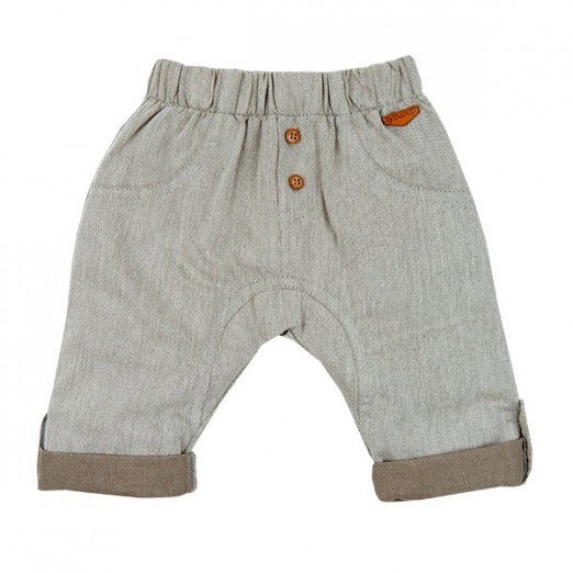 Calça Bermuda Infantil 3m Cinza Grow Up