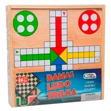 Jogo De Tabuleiro Infantil 3 Em 1 Pais & Filhos