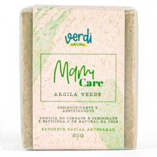 Sabonete Facial Desintoxicante e Adstringente de Argila Verde Mami Care Verdi Natural